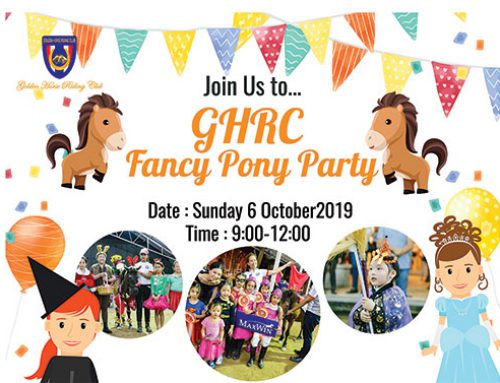ขอเชิญทุกท่านเข้าร่วมงานและเข้าร่วมการแข่งขัน GHRC Fancy Pony Party อาทิตย์ที่ 6 ตุลาคม 2019 เวลา 9:00-12:00 @Golden Horse Riding Club